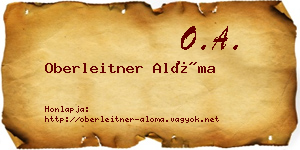 Oberleitner Alóma névjegykártya